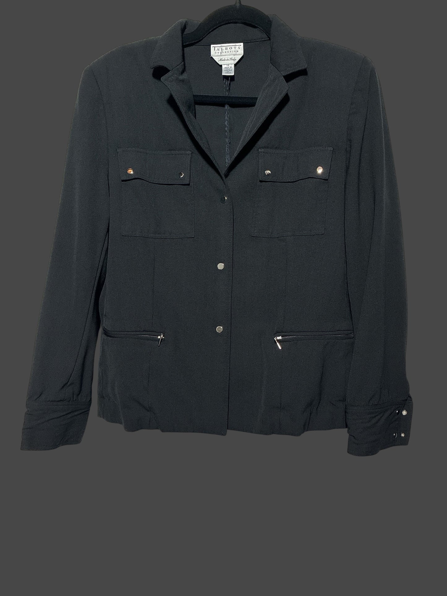 Large Talbots Collection Button Front Utility Jacket