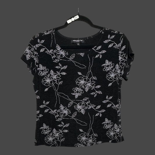 Medium Briggs New York Floral Short Sleeve Top
