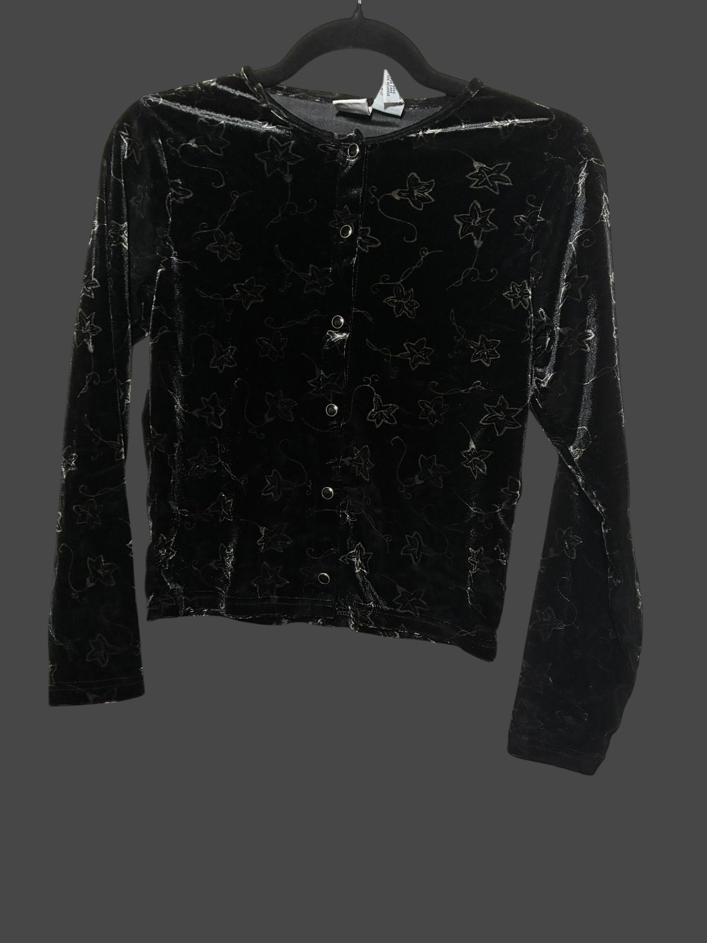 Large Velvet Flower Cardigan