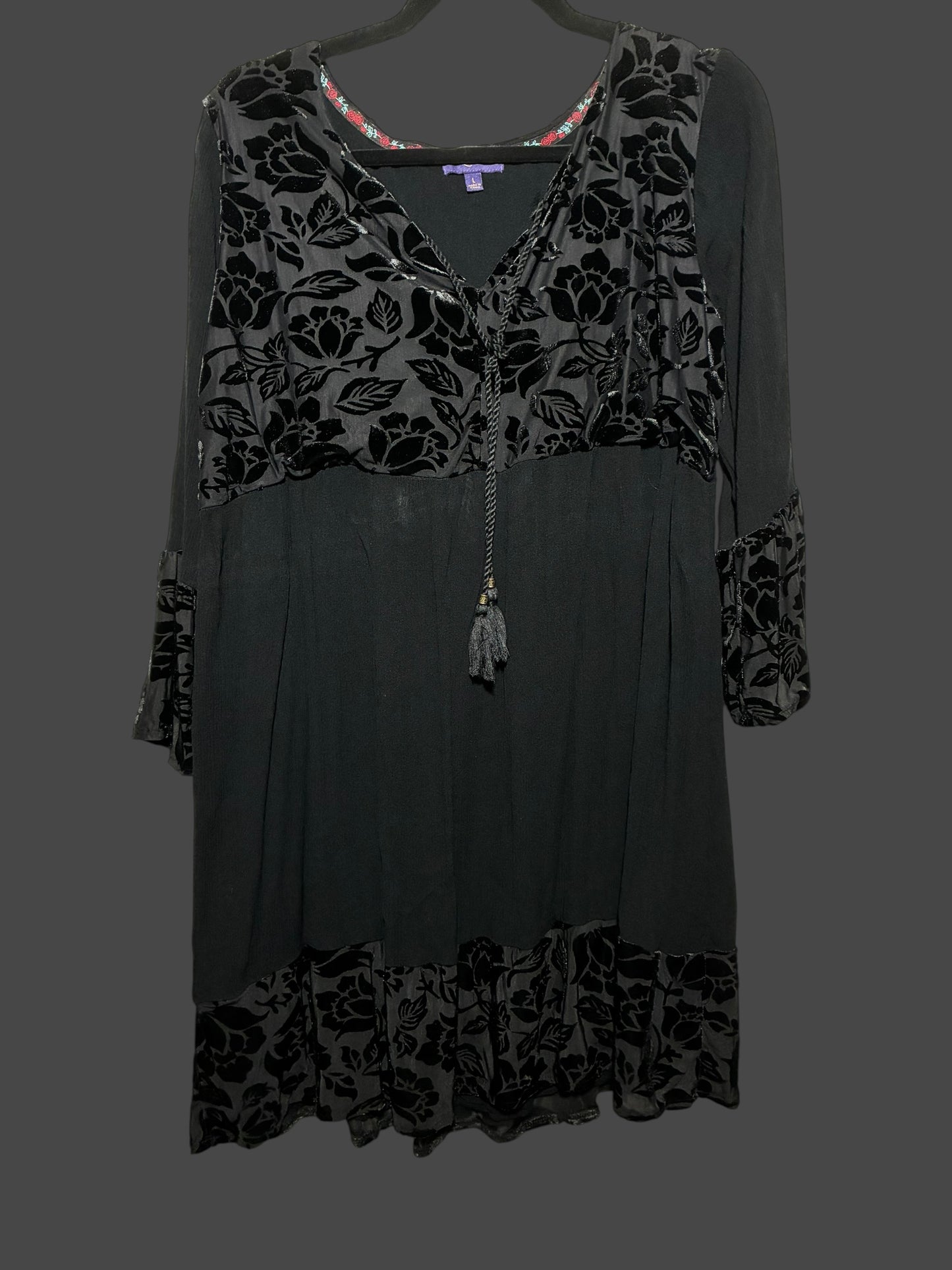 Large Artesia Floral Velvet Tunic