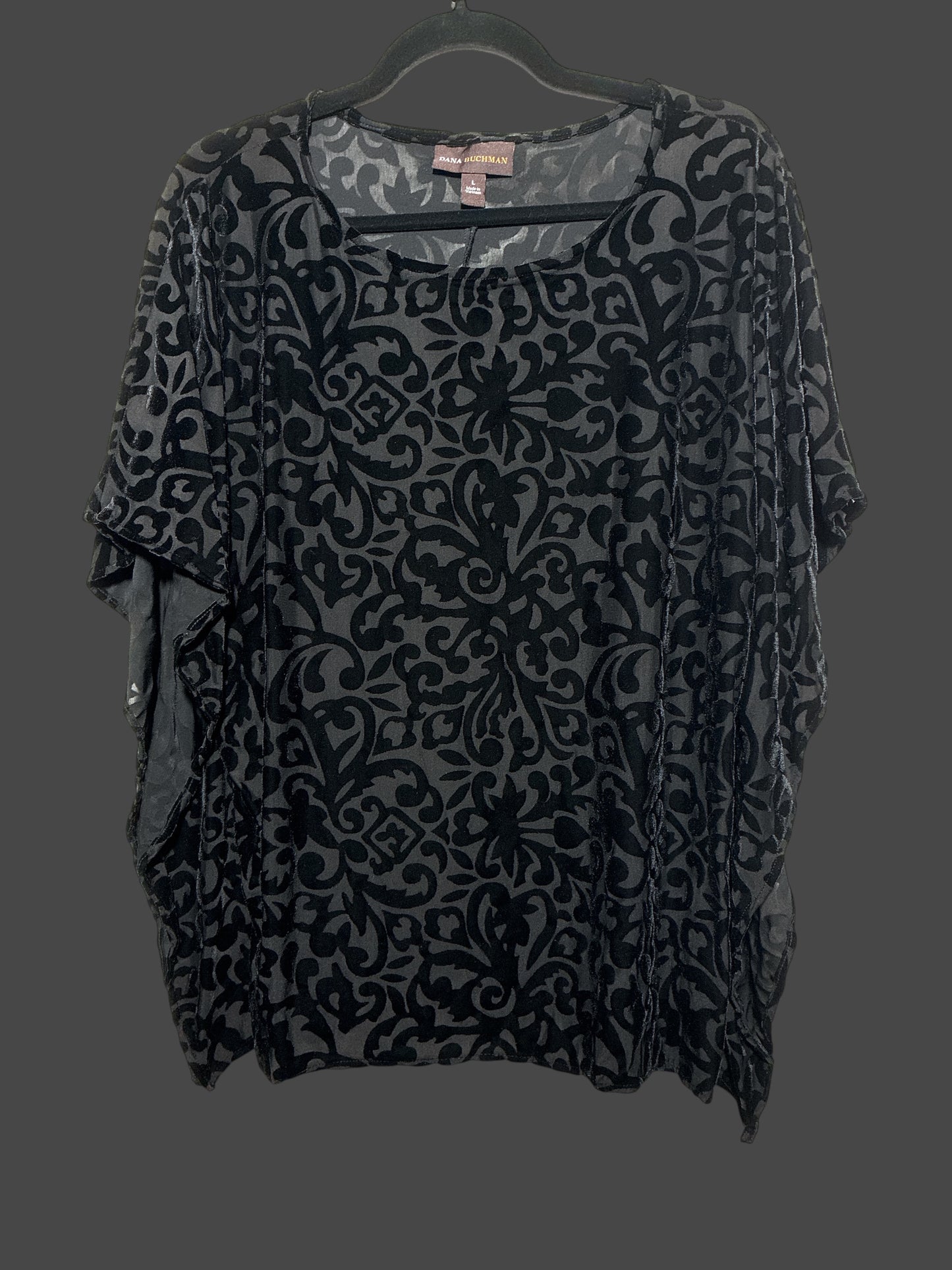 Large Velvet Burnout Flowy Top;