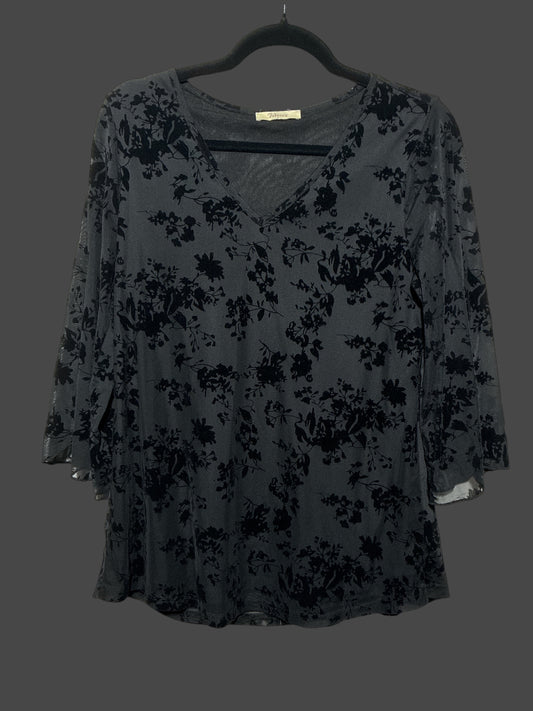 Medium Velvet Burnout Floral Top